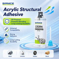 SIRNICE Two Component Acrylic Structural Adhesive 1:1 Mixing Ratio Fast Cure 22MPa Tensile 10MPa -40~130C Metal Plastic