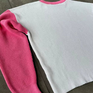 Camiseta de Manga Larga con Diseño de Waffle y Lavado Ácido, con Logotipo de Diseñador de Moda, Nueva Colección 2026 para Hombre - Product Image 5