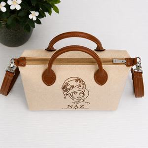 Sac fourre-tout en jute rouge personnalisé avec logo, poignée longue, fermeture éclair, petit sac à main, emballage pour bijoux, sac cadeau JB4, publicitaire - Product Image 3