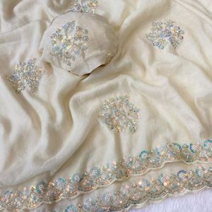 Saree Luxuoso Feito à Mão para Mulheres |   Coleção de Moda para Festas e Casamentos de Designers em Alta - Product Image 1