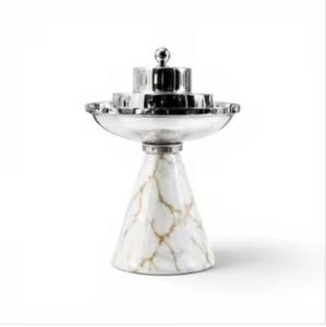 Brûleur d'encens Bakhoor de luxe personnalisé, en acier inoxydable, base en résine, fait main, encens arabe écologique, encens indien - Product Image 4