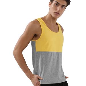 <b>Mens</b> Solid Formal Tank Top Yellow Grey Quick Dry Anti-UV Breathable Cotton Sleeveless Eco-Friendly for Summer Workout - Product Image 3
