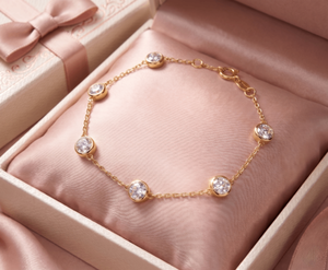 Betterstar High 18K White Gold D Colour VVS IGI Certified Lab Grown Diamond <b>Bracelet</b> Round Cut Setting Bridal Jewelry Factor - Product Image 1