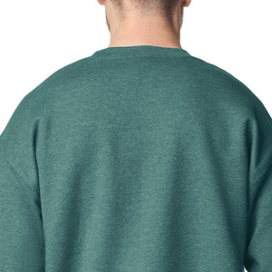 เสื้อสเวตเชิ้ตคอกลมผู้ชาย สีเขียวเข้ม เฮเทอร์ ผลิตจากผ้าฝ้ายพรีเมียม แขนยาว สวมใส่สบาย เหมาะสำหรับลำลอง - Product Image 5