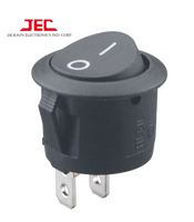 Interrupteur à bascule unipolaire JEC JS-606-2 ON-OFF avec voyant rouge SPST 125VAC/250VAC 16A Certifié ULCUL/ENEC/CQC 25C~85C Contact 20m