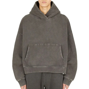 Sudadera con Capucha Oversize Estilo Urbano para Hombre, Sudadera de Algodón con Capucha, Sudadera Distressed de Moda Masculina, Ropa Urbana Premium - Product Image 1