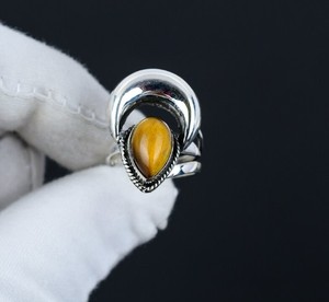Wholesale Natural <b>Tiger</b> <b>Eye</b> Moon <b>Ring</b> 925 Sterling Silver Handmade Crescent Moon Yellow Gemstone <b>Ring</b> Boho Celestial Jewelry - Product Image 3