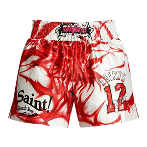 Shorts de Muay Thai personnalisés avec logo, satin premium, short de kickboxing, fabrication OEM, marque privée, fabricant de shorts de combat MMA, vêtements de boxe en gros - Product Image 3