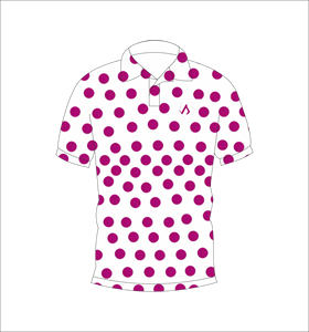 Custom Men’s <b>White</b> Pink Polka Dot <b>Polo</b> Shirt – All Over Dot Print Short Sleeve Golf T-Shirt Breathable Casual Summer Wear - Product Image 1