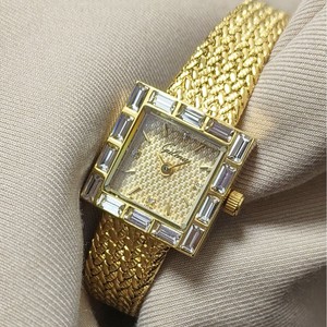 Reloj de Cuarzo Analógico Vintage de Lujo para Mujer, Cristal Hardlex, Correa de 10 mm, Caja de Latón, Forma Cuadrada, Diseño de Espiga, Movimiento Miyota, 3 BAR - Product Image 3