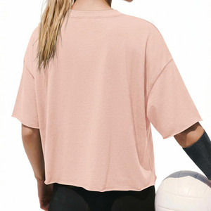 Camiseta y Pantalones Cortos de Mujer 100% Algodón con Logotipo Bordado Personalizado en 3D, Camisetas Casuales de Punto Estampadas - Product Image 3