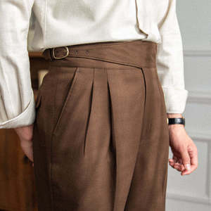 Autumn & <b>Winter</b> Men's Suit Pants Thick Solid Dress <b>Trousers</b> Casual Business Vintage Pants - Product Image 5
