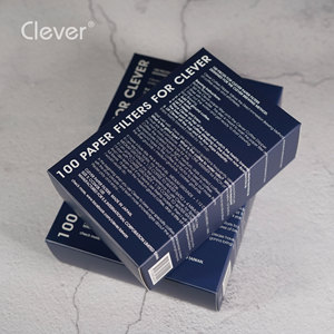 Filtres à café Clever en papier certifié trapézoïdal 100% pâte de bois naturelle, en stock (48 boîtes), compatibles avec le filtre à café Clever, vente en gros au Japon - Product Image 6