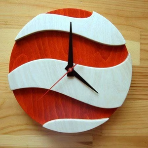 Reloj de Pared de Madera y Resina de Diseño Moderno Hecho a Mano, Decoración del Hogar de Alta Calidad - Product Image 1