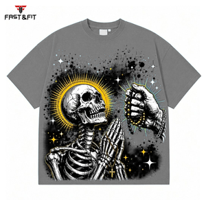 T-shirt 100% coton, col rond, imprimé avec un motif de lettres, respirant, séchage rapide, avec impression personnalisée de votre logo de marque - Product Image 5