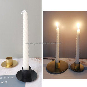 Set of 2 Gold and <b>Black</b> Metal Candlestick Holder Valentine's Day Wedding Party Festival Desktop Decor <b>Candelabra</b> - Product Image 4