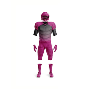 Custom American Football Uniform Set Purple Black Sublimated Jersey Pants Gloves <b>Socks</b> Men Adult All Seasons - Product Image 2