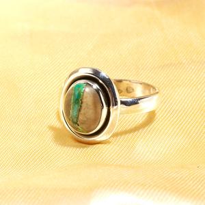 Best Price Handmade Bohemian Style Women's Fashion Jewelry <b>Turquoise</b> Oval Gemstone <b>Rings</b> with Bezel Setting for Gifts - Product Image 1