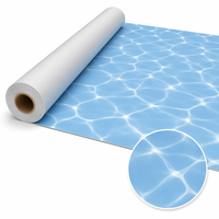 1,5mm PVC-Poolfolie Verstärkte Wasserdichte Schwimmbadmembran Mosaik-Blau Anti-UV OEM Maßgefertigte Größe für Kinder Familie Outdoor
