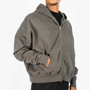 Sudadera con capucha de forro polar grueso de bajo MOQ con construcción de doble capa para mayoristas - Product Image 4