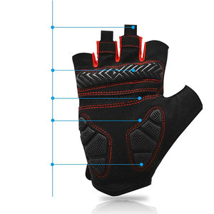 Guantes de Ciclismo de Medio Dedo de Último Diseño, Fabricados por OEM, de Malla y Spandex Transpirable, en Venta - Product Image 4