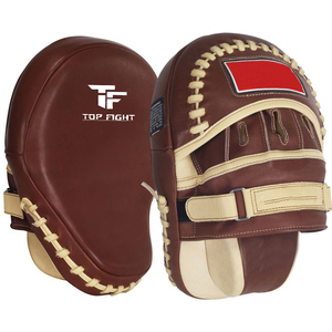 Boxing MMA Kickboxing Thai Boxing Leather <b>Focus</b> <b>Pads</b> Customizable High Quality Training Moisture Wicking Hook & Loop Closure - Product Image 3