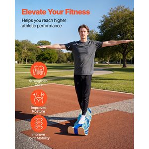 Planche d'équilibre incurvée en bois de qualité supérieure, compacte et légère, équipement d'entraînement pour adultes, compacte et légère C - Product Image 2