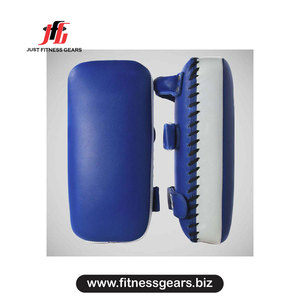 Pad thaïlandais bleu en PU avec sangle de poignet en velcro pour l'entraînement de Muay Thai et de Kickboxing - Product Image 1