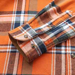 Camisa Casual de Franela para Hombre de Alta Calidad, Primavera, Sólida, Elástica, Manga Larga, Transpirable, Cierre de un Solo Botón - Product Image 3