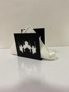 Porte-serviettes noir au design motif mosquée, idéal pour la cuisine, la table à manger ou la décoration de table à la maison, et pour une utilisation saisonnière, vente en gros depuis l'Inde - Product Image 5