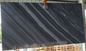 High Quality Himalayan <b>Black</b> <b>Polished</b> Stone Slab for Residential and Commercial Interior Applications with Durable Waterproof - Product Image 5