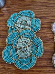 Rose Flower <b>Drink</b> <b>Coasters</b> Handmade Flower <b>Coasters</b> Pastel Bead Mug Mats Colorful Floral <b>Coasters</b> Blue Pink Yellow <b>Coasters</b> - Product Image 6