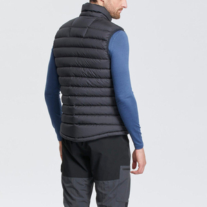 Quilted Woolen Puffer Vest <b>Men</b> Casual Sleeveless <b>Jacket</b> Lightweight Padded Gilet Stand Collar Windproof <b>Warm</b> Waistcoat Outerwear - Product Image 3