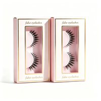 Boîte à faux cils personnalisée en kit avec insert en papier et logo en feuille d'or - Emballage durable pour les marques de beauté