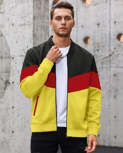 Blouson Bomber Unisexe à Blocs de Couleurs, Fermeture Éclair, Qualité Supérieure, Broderie Personnalisée du LOGO, Coupe Classique, Étiquettes Personnalisées - Product Image 2