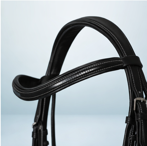 ZEN HORSE WORLD Halters en cuir de haute qualité Design confortable Artisanat de qualité supérieure Boucles réglables Modèle BD-116 pour bride - Product Image 2