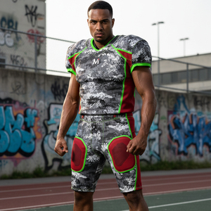 Maillot de football américain entièrement sublimé, personnalisé avec le nom et le numéro de l'équipe, uniforme durable pour l'entraînement et les matchs, tailles adultes et jeunes - Product Image 5