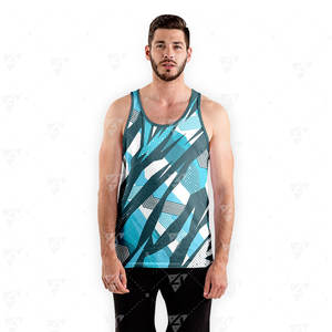 Débardeur imprimé personnalisé pour homme en polyester/coton, écologique, respirant, décontracté - Product Image 3