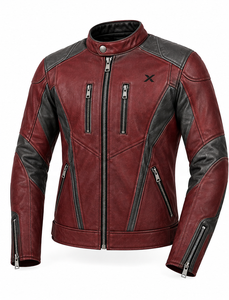 Chaqueta de Motocicleta de Cuero de Marca Privada |   Negro Carbón, Rojo, Bronceado |   Fabricante OEM ODM |   Diseño de Calidad Premium |   Ropa de Carreras | - Product Image 4