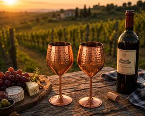 Meilleures ventes : Ensemble de verres à boire en cuivre martelé, fait main, tasses à eau en métal, ensemble de vaisselle ayurvédique pour la cuisine - Product Image 2