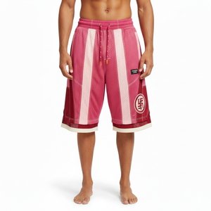 Short de basket-ball en mesh pour homme, double couche, avec logo personnalisé, impression par sublimation, 2026 - Product Image 2