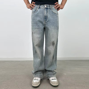 Pantalones Vaqueros para Hombre, 100% Algodón, Alta Calidad, Estilo Casual, Pantalones Cargo, Corte Holgado, Lavado Enzimático - Product Image 3