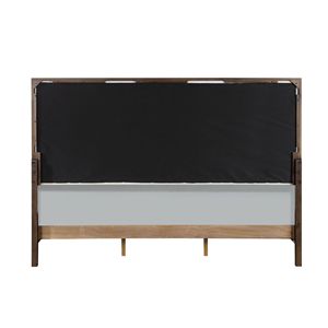 Letto E. King Carena Rivestito in Tessuto Grigio Chiaro - Product Image 6