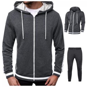 Survêtements de jogging élégants pour hommes, vente chaude, 100% coton, ensemble de survêtement uni, survêtements de jogging pas chers pour hommes - Product Image 1