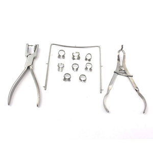 High Quality CE Certified Stainless Steel Manual Dental Rubber Dam <b>Kit</b> 12 Pieces Silver Color <b>Model</b> RT-K-0707 by Roboz Tech - Product Image 6