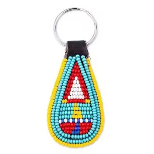 Stylish Seed Beads Beaded Embroidery Keychain Design Handmade Seed Beads Embroidered Keychain Fashion Style - Product Image 6