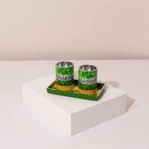 Diva Collections 2-in-1 Tea Light Holder Handmade Aluminum <b>Hammer</b> Finish Enamel Colourful Waterproof Durable Portable Religious - Product Image 3