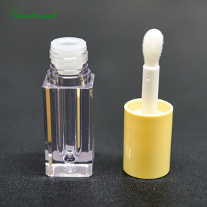Wholesale Sambound Custom Lip Gloss Tube 4.4ml Cute Cap Square Transparent PET Eco-Friendly Cosmetic Packaging Bottle Printed - Product Image 1