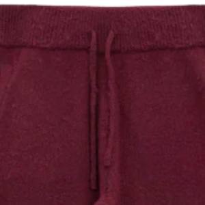 Pantalon de jogging tricoté bordeaux unisexe, en maille douce, taille élastique, décontracté, streetwear, chaud pour l'hiver, tailles personnalisées - Product Image 3
