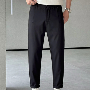 Pantalon de jogging décontracté pour homme, coupe ample, taille mi-haute, en polaire unie, séchage rapide, respirant, avec cordon de serrage, personnalisable avec logo, vente en gros - Product Image 6